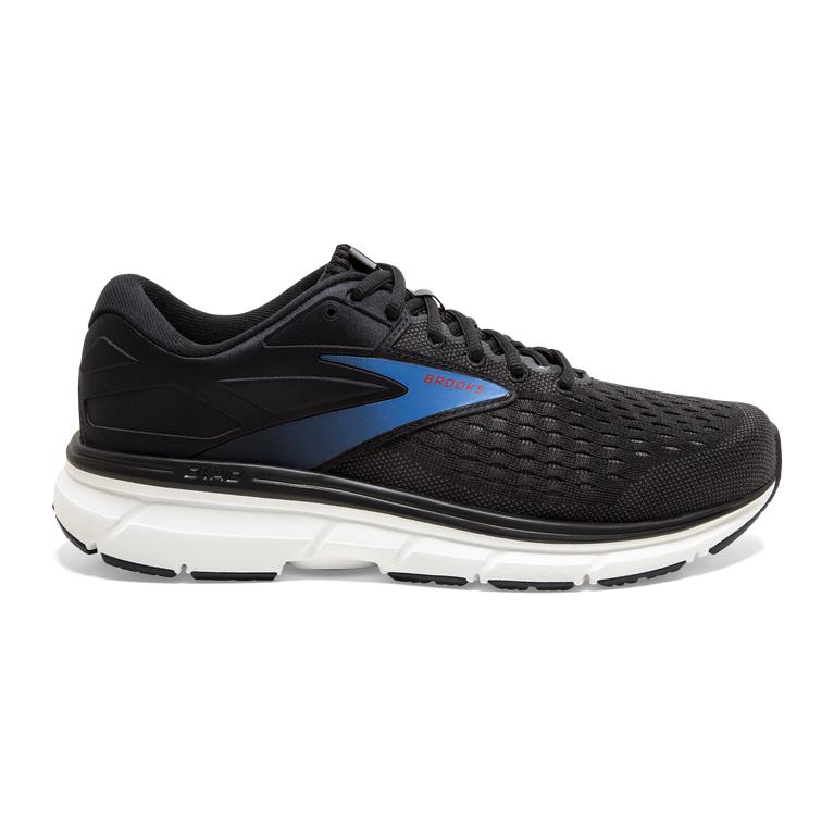 Brooks Dyad 11 Men's Road Running Shoes - Black/Ebony/grey Charcoal/Blue (86079-YXWE)